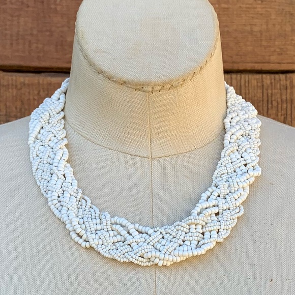 Vintage Woven Bead Collar Necklace - Picture 7 of 7